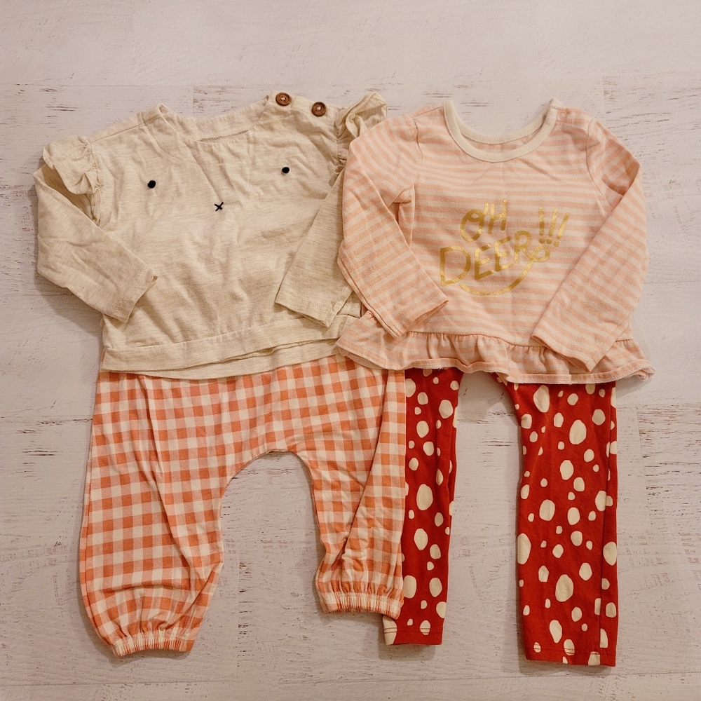 Baby Girl 18mo Fall Outfit Bundle Deer & Lamb